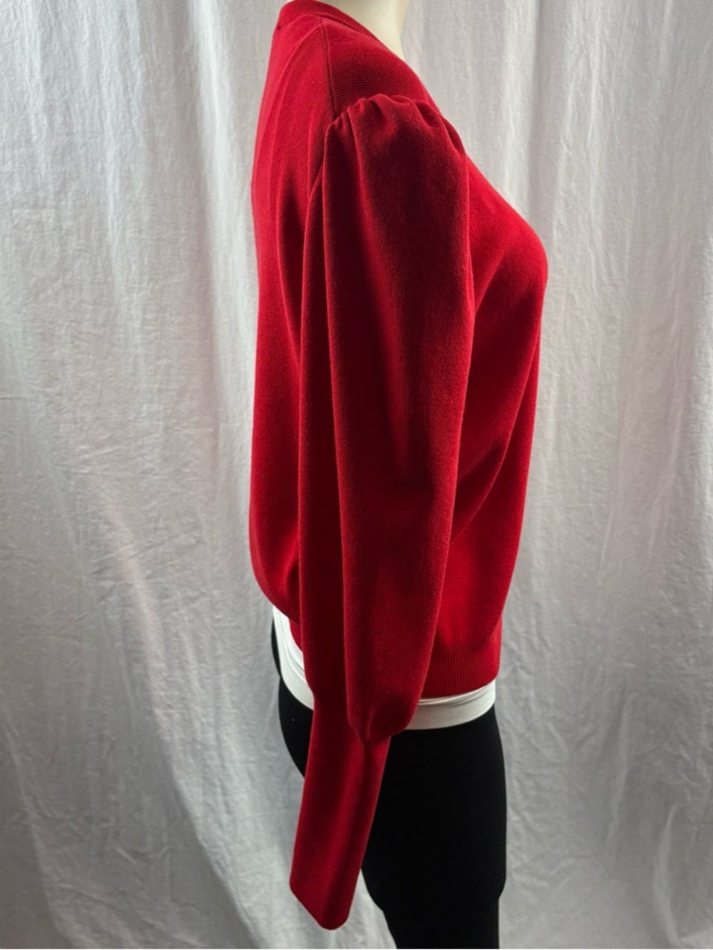 ba&sh Red Sady puff-sleeve Sweater L - Picture 8 of 14